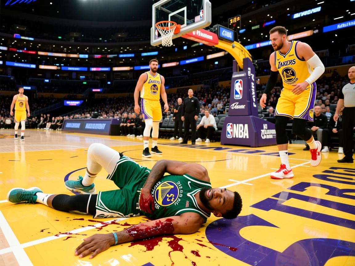 格林受伤离场，勇士惨败湖人