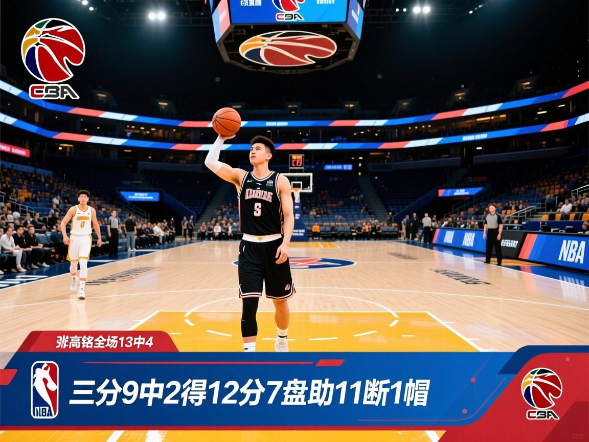 张高铭全场13中4,三分9中2得到12分7篮板1助1断1帽 第3张